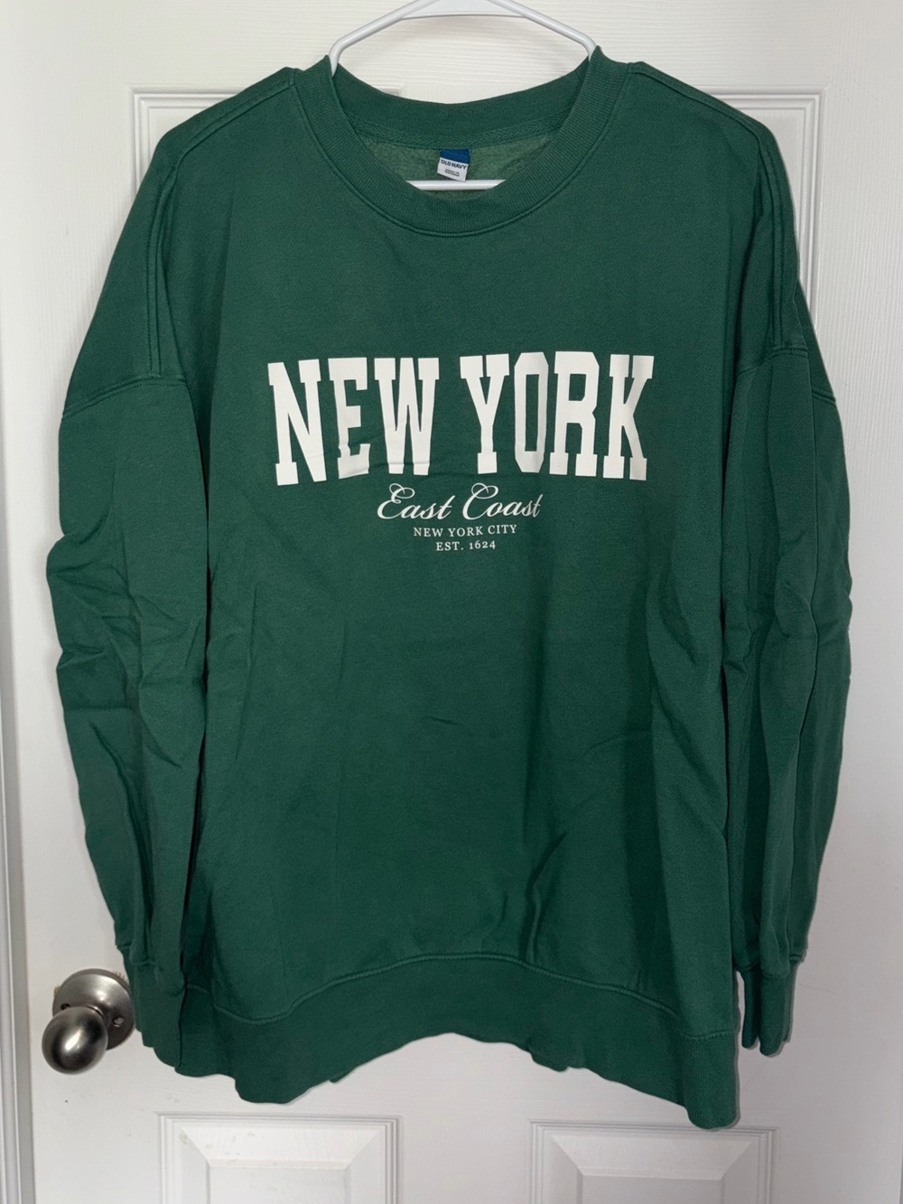 Old Navy Green 'New York' Crewneck Sweatshirt
